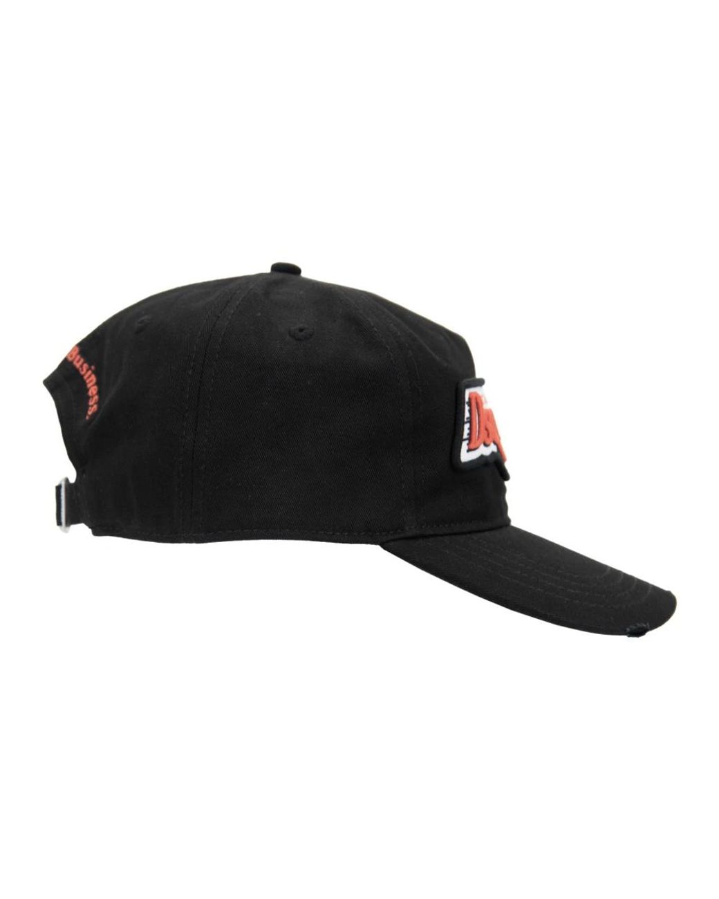 DSquared² Black Bestickte Baseballkappe Mit Schnalle