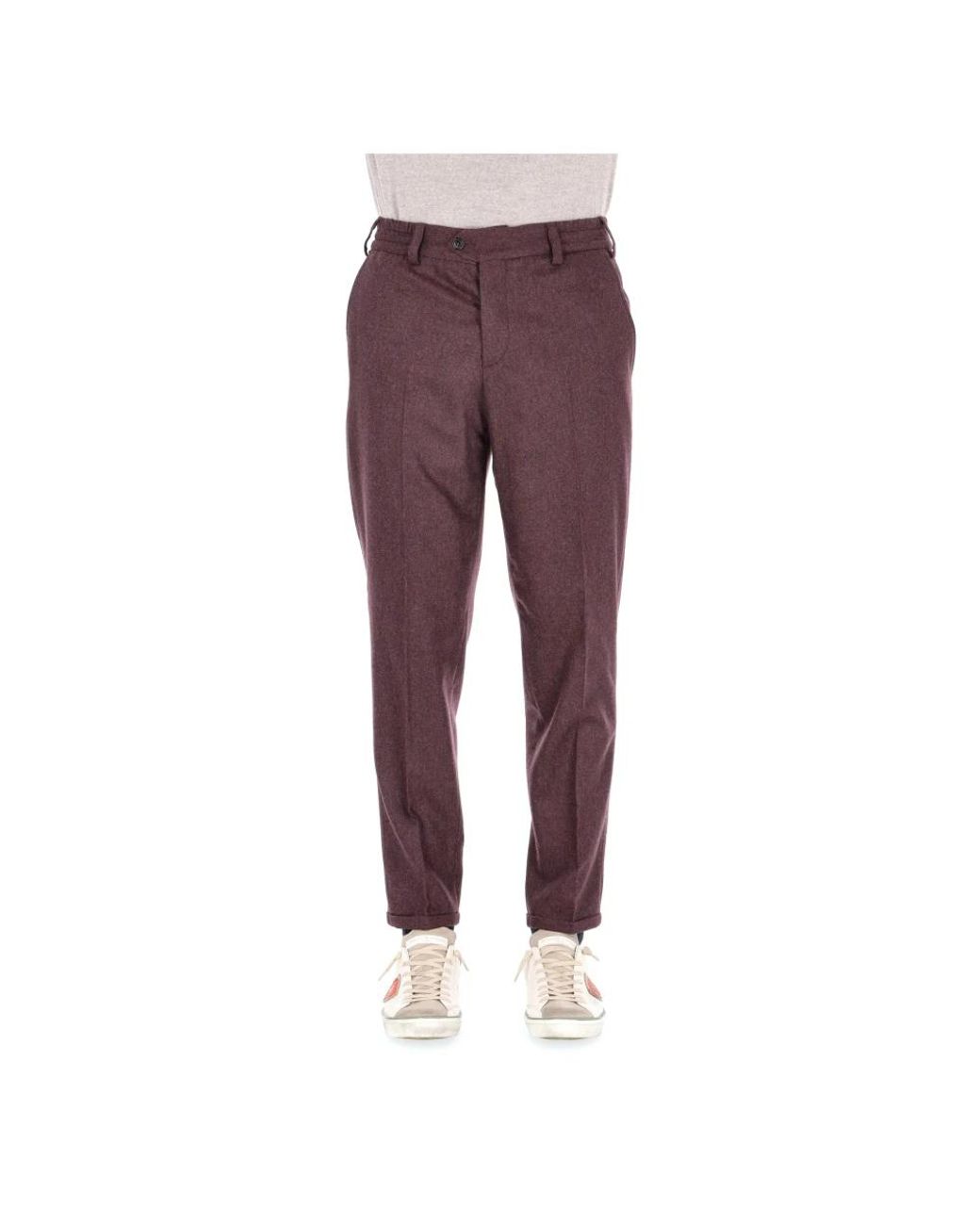 PT Torino Purple Straight Trousers for men