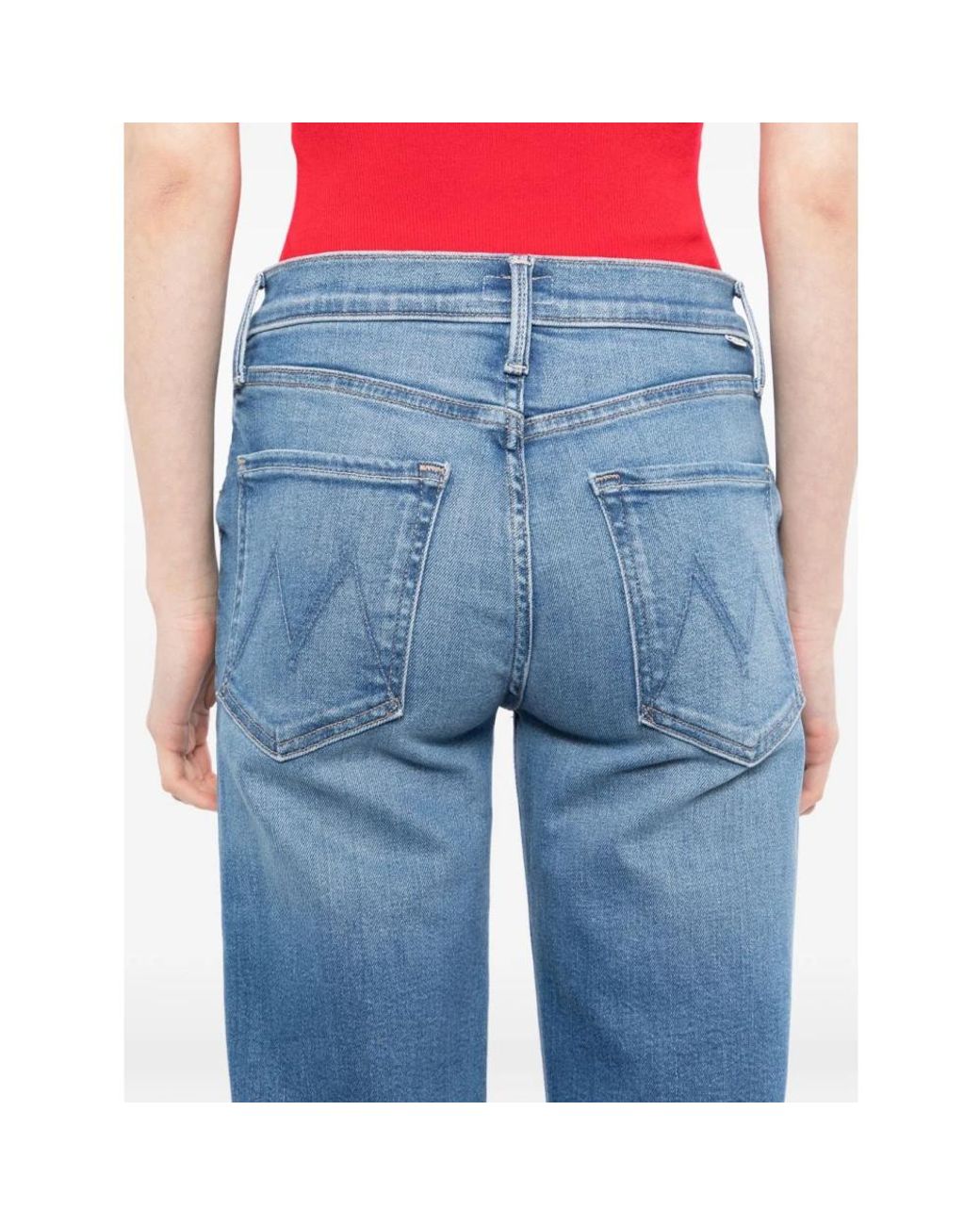 Mother Blue Cropped Jeans