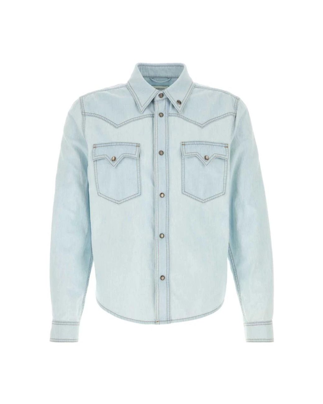 Versace Blue Denim Shirts for men