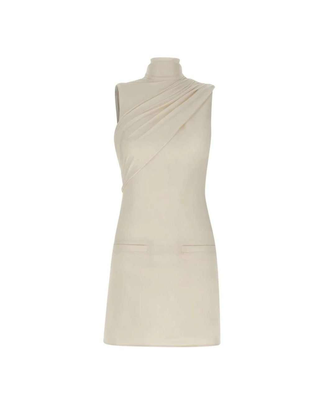 Courreges Natural Short Dresses