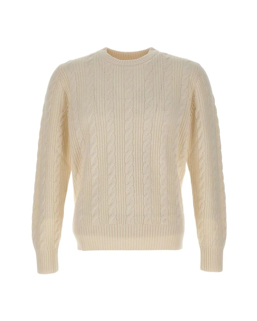 Kangra White Round-Neck Knitwear for men