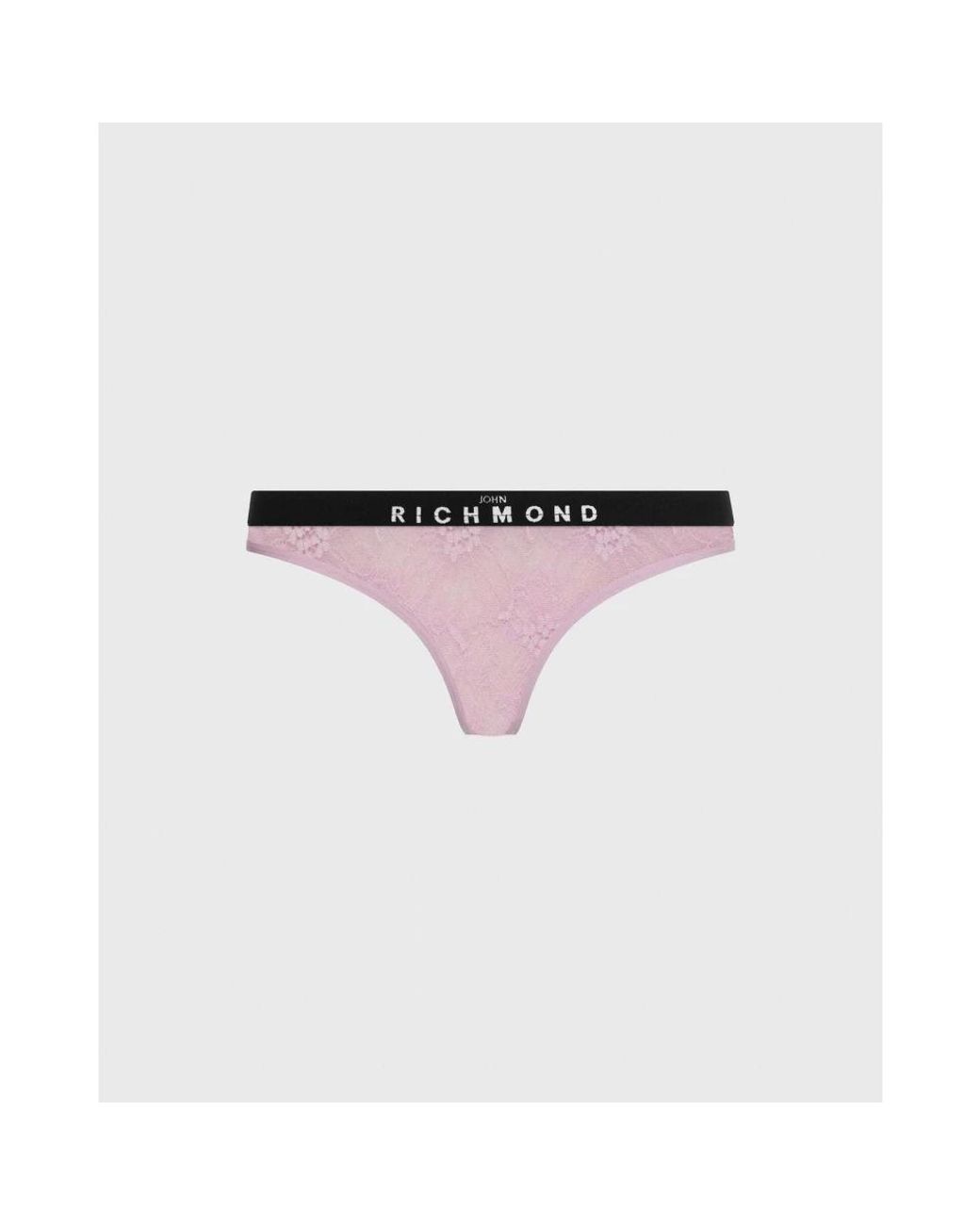 John Richmond Ondergoed ,Veelkleurig ,Geborduurde Kanten Slip in het Black