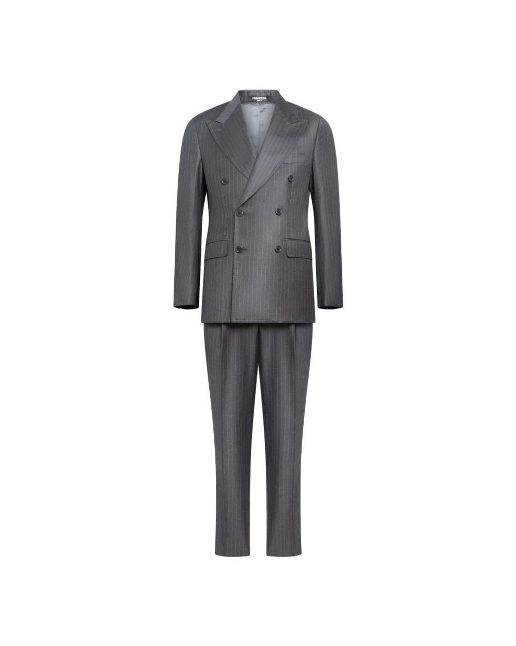 Franzese Collection Gray Double Breasted Suits for men