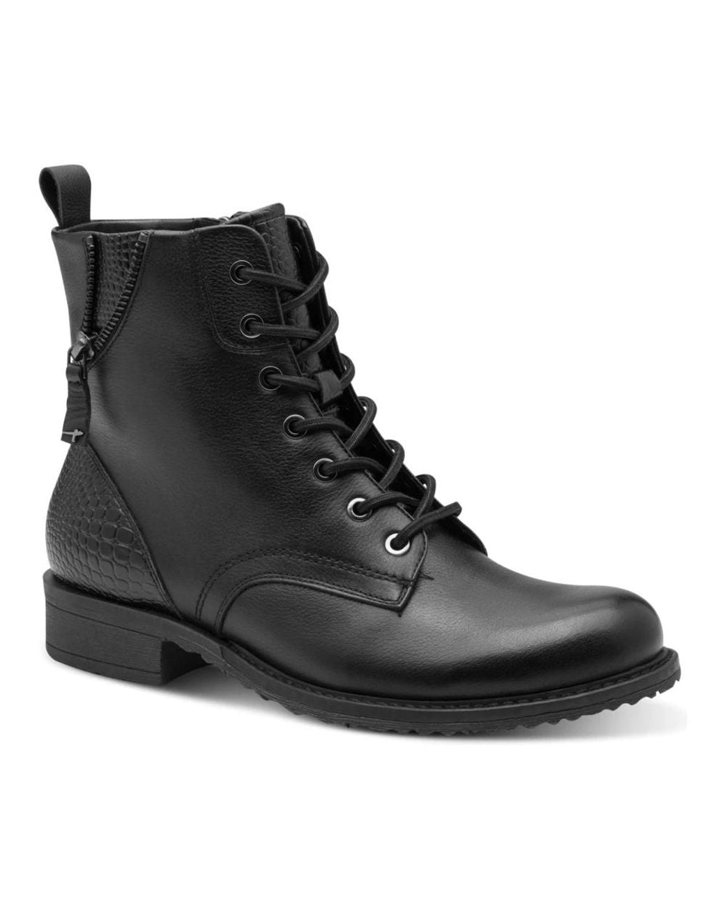 Tamaris Black Lace-Up Boots