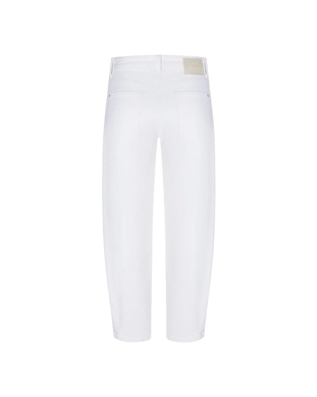 Cambio White Cropped Jeans