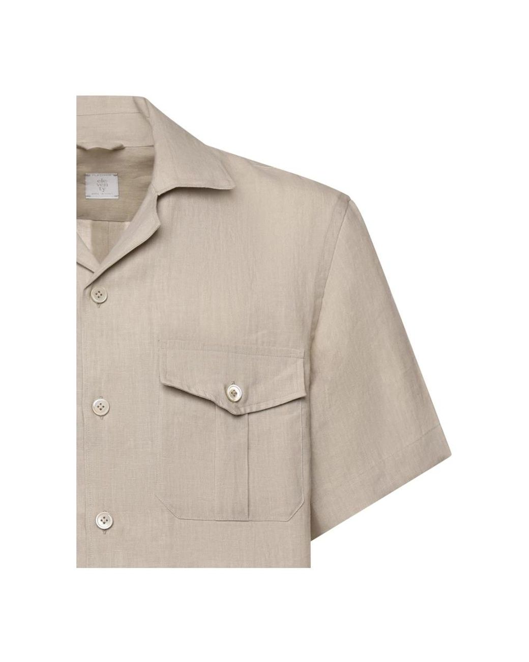 Eleventy Natural Short Sleeve Shirts for men