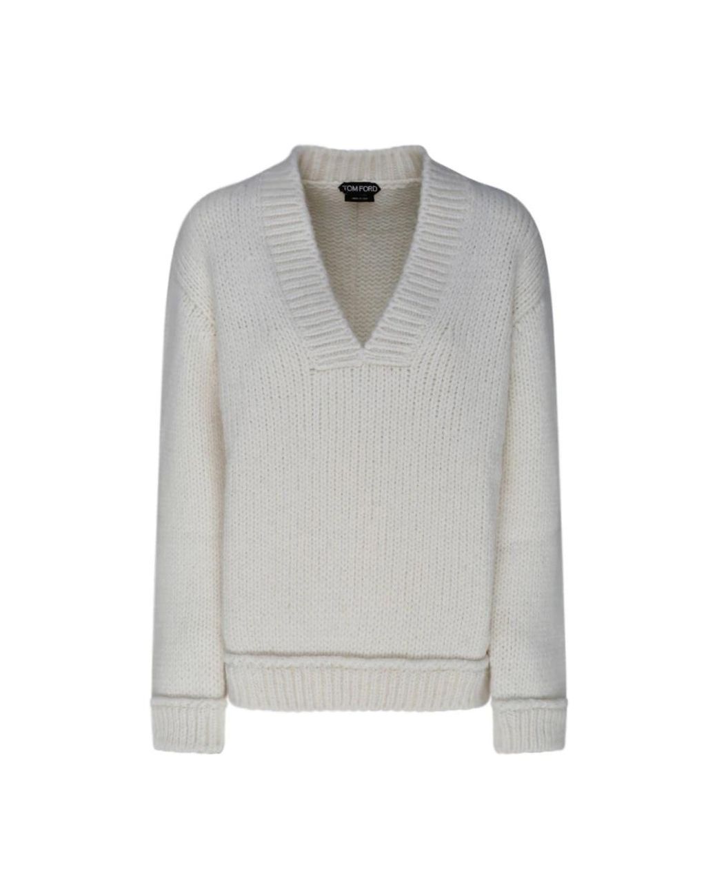 Tom Ford Gray V-Neck Knitwear