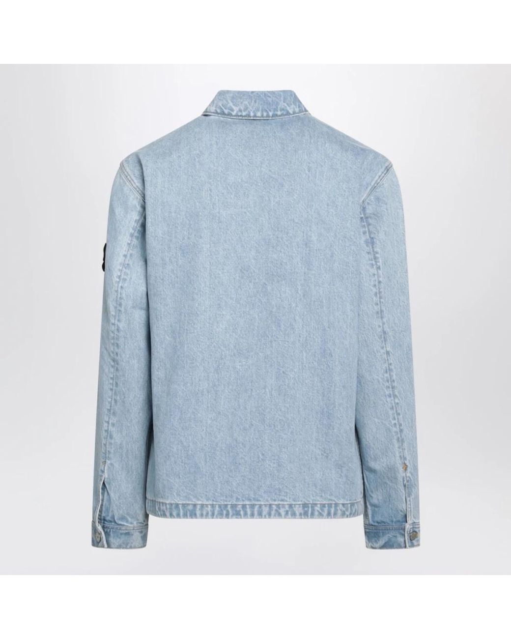 Stone Island Blue Denim Jackets for men