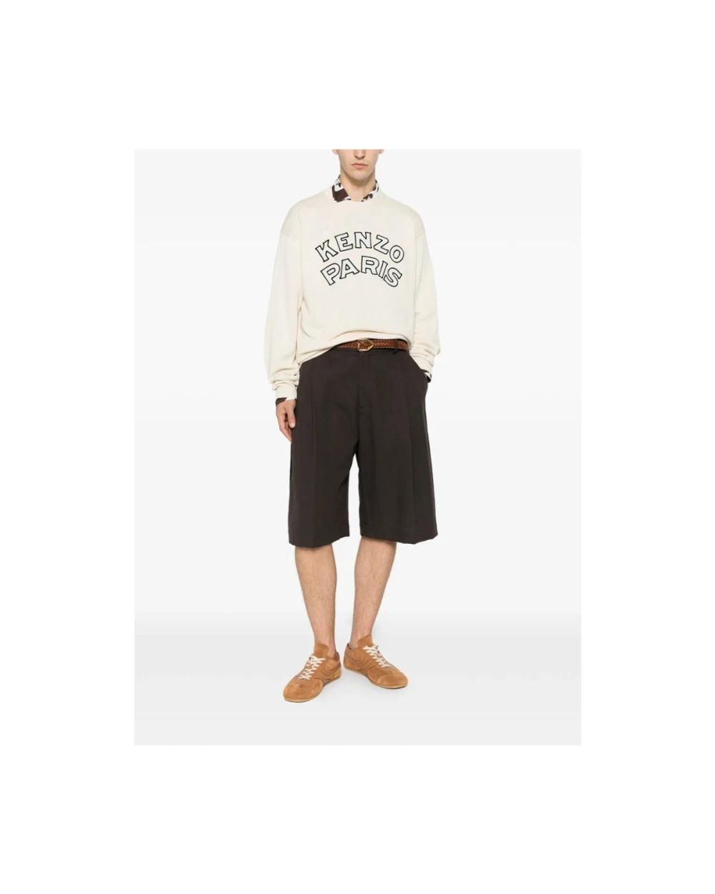 KENZO White Round-Neck Knitwear for men