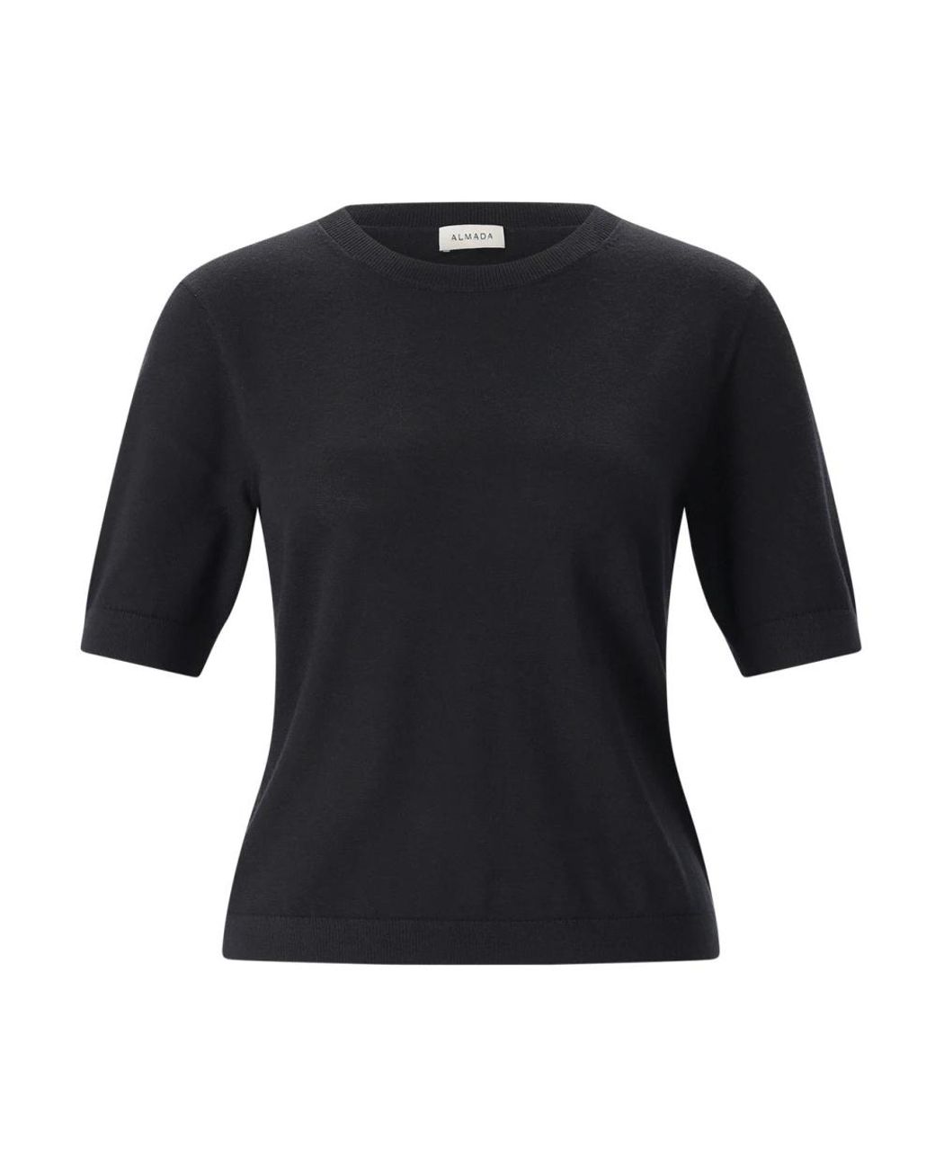 Almala Black Round-Neck Knitwear