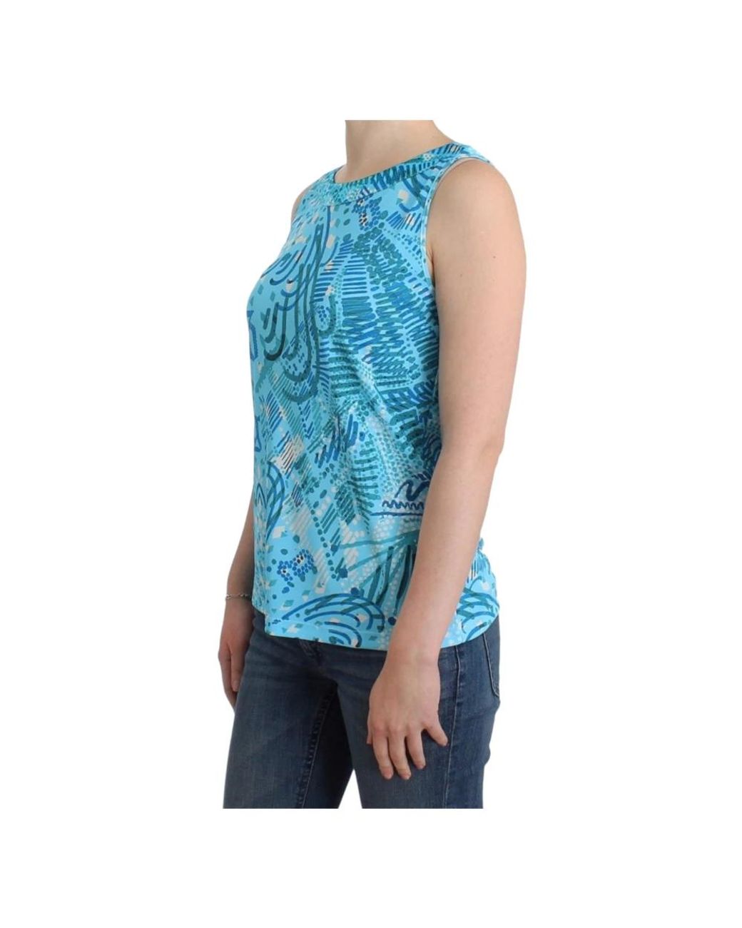 John Galliano Blue Sleeveless Tops