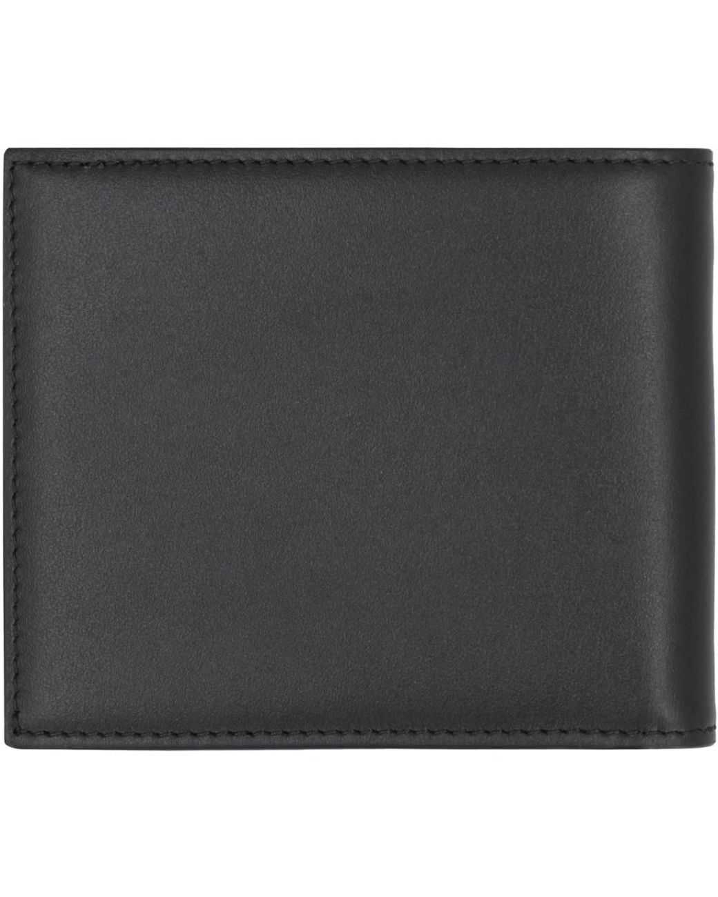 Dolce & Gabbana Black Wallet Flap-Over Calfskin Calf Leather & Cardholders for men