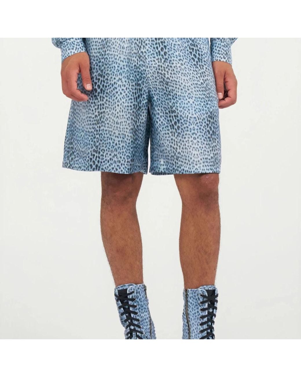 Roberto Cavalli Blue Casual Shorts for men