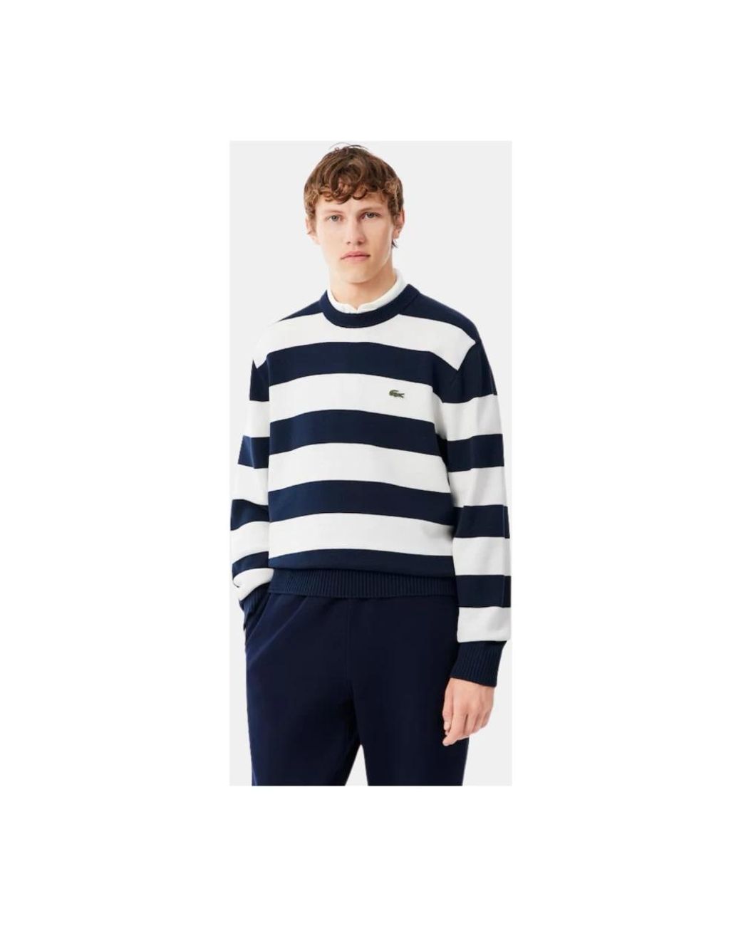 Lacoste Blue Round-Neck Knitwear for men