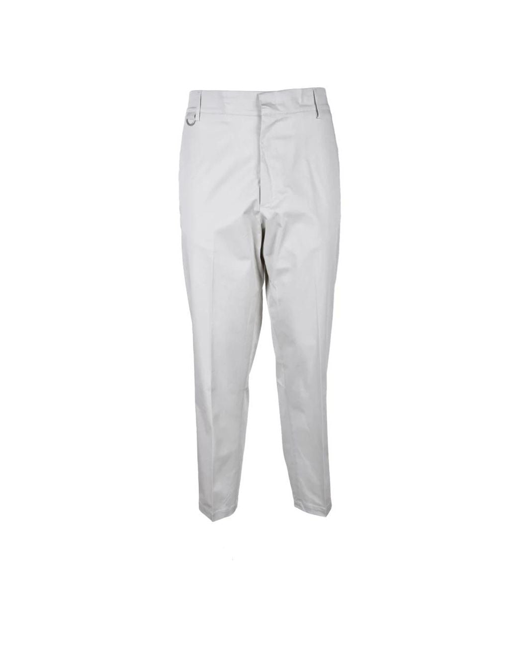 Low Brand Gray Straight Trousers for men