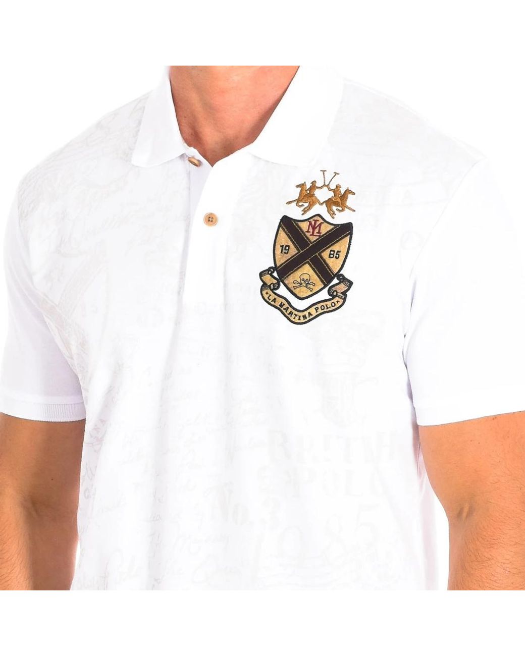 La Martina White Polo Shirts for men