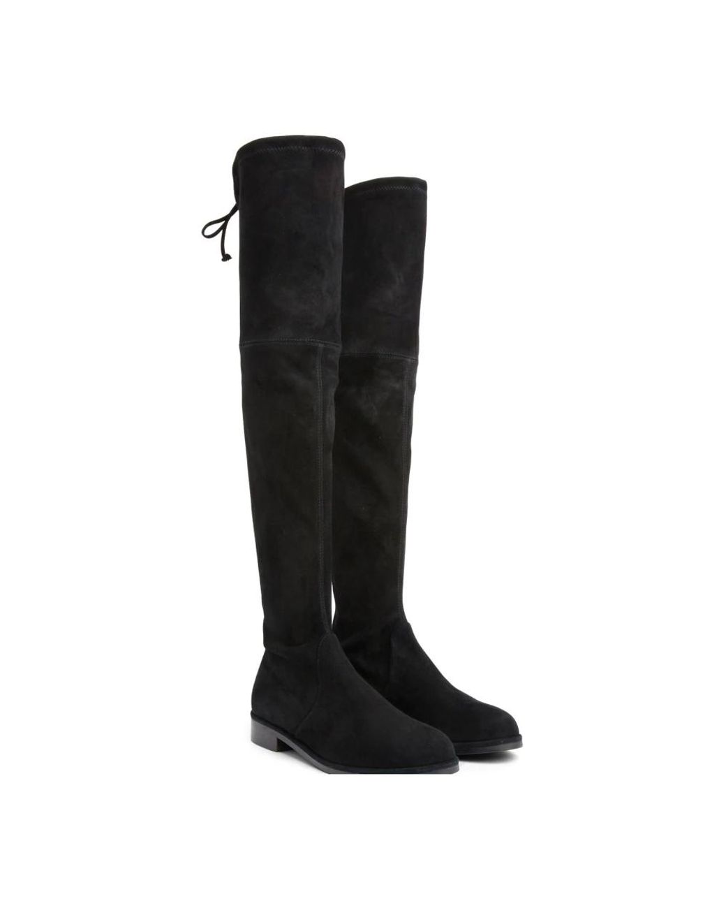 Stuart Weitzman Black Mutiger stretch overknee-stiefel