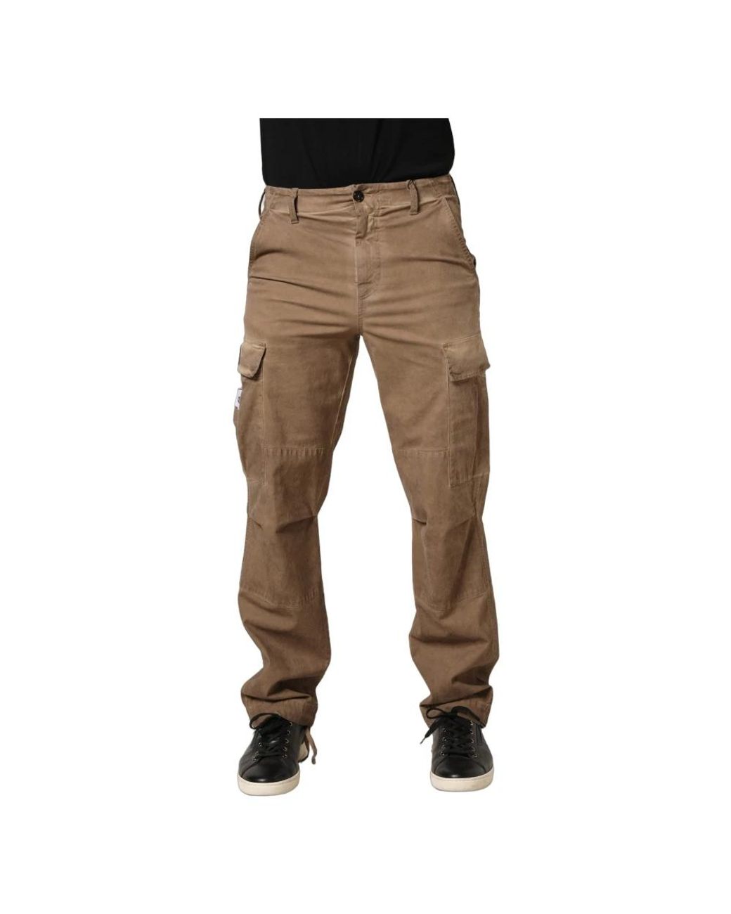 Dolce & Gabbana Gray Straight Trousers for men