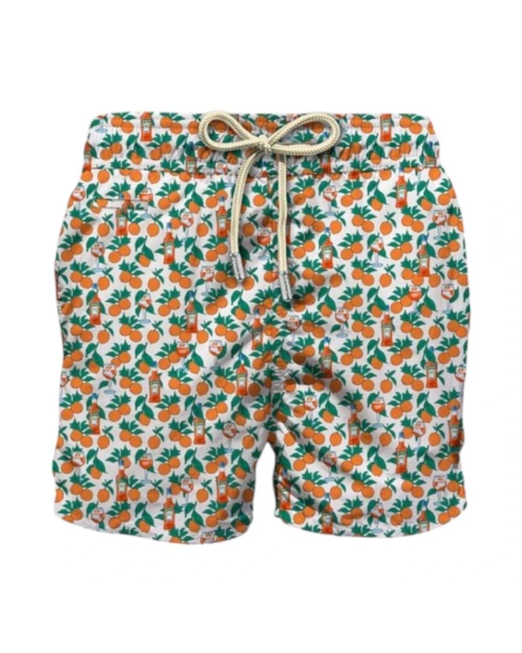 Mc2 Saint Barth Badmode ,Veelkleurig ,Polyester Spritz Garden Beachwear in het Blue voor heren