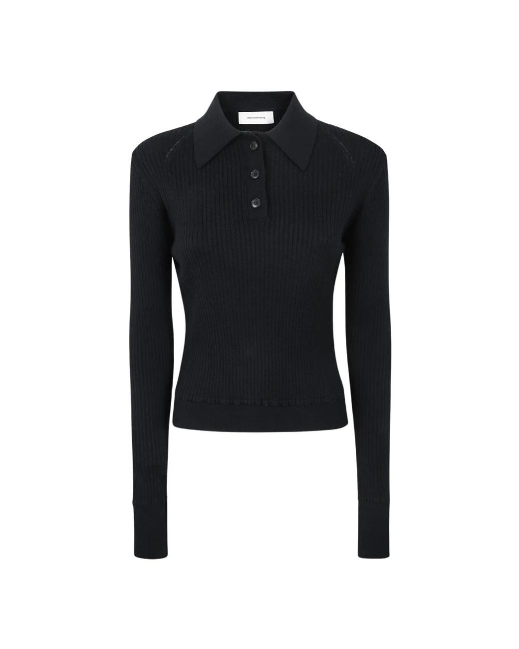 mfpen Tops ,Zwart ,Partial Placket Polo in het Black