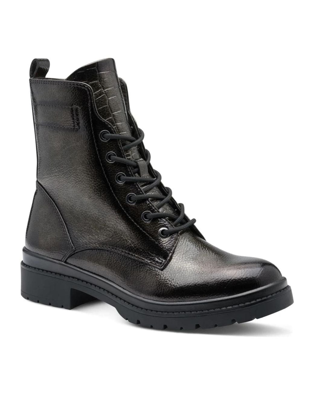 Tamaris Black Lace-Up Boots