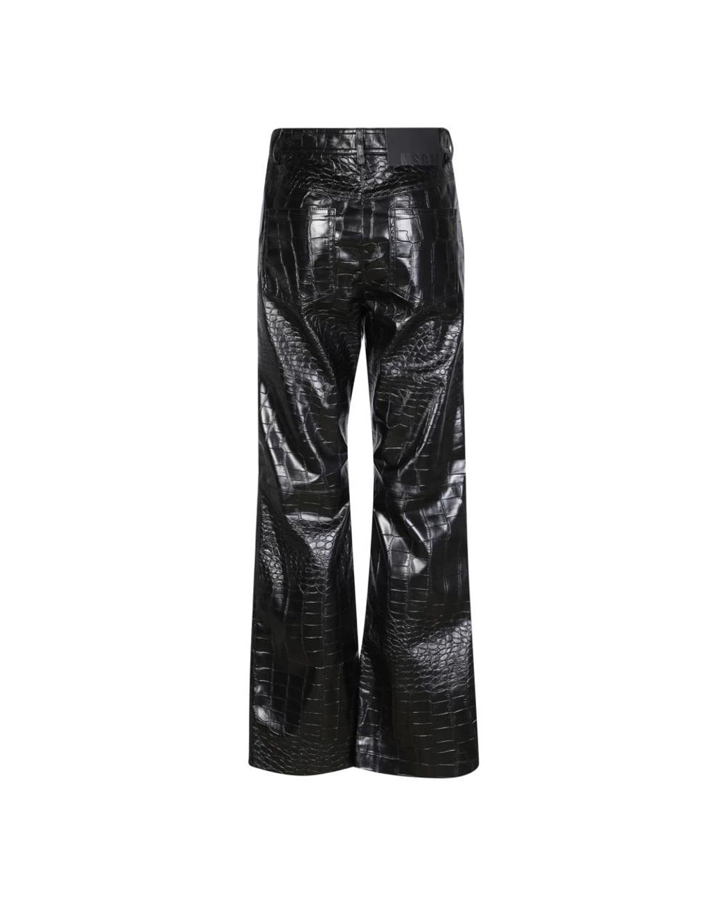 MSGM Black Wide Trousers