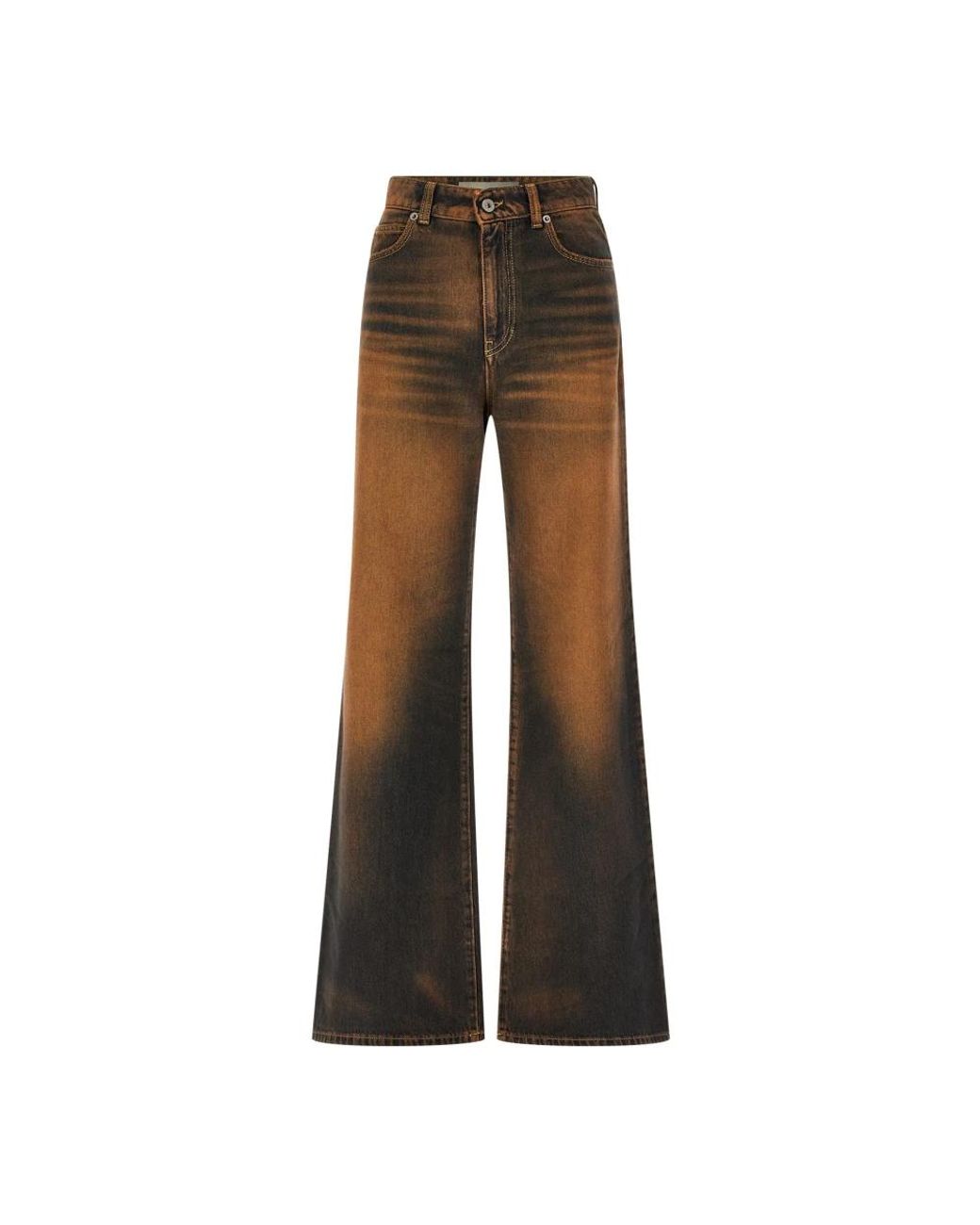 TRUE AVENUE Clara Wijde Jeans in het Brown