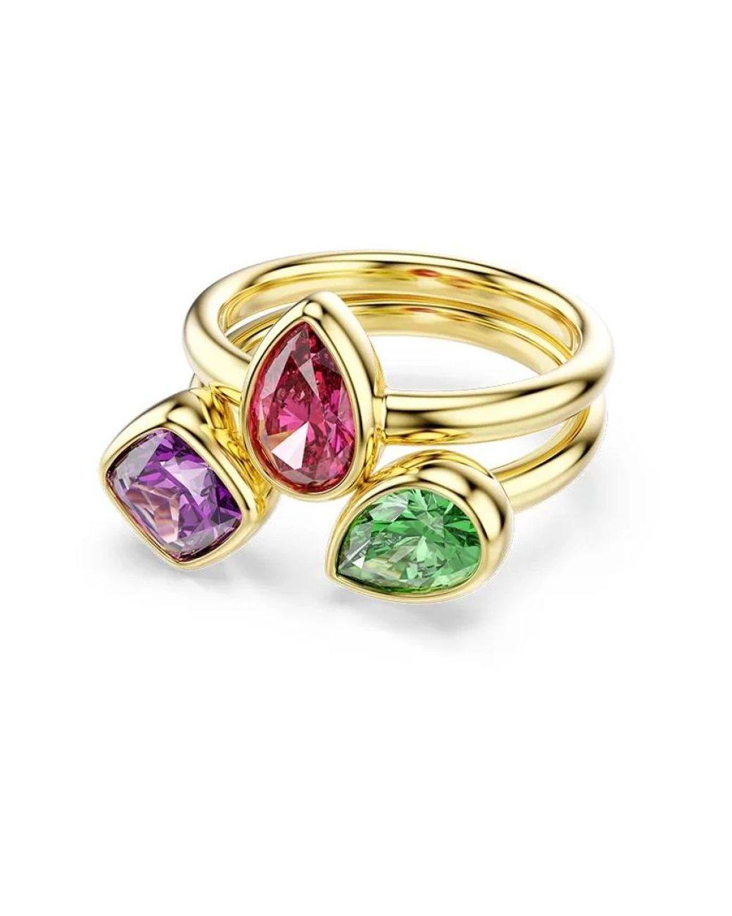 Swarovski Imber Cocktail Ring Set in het Metallic
