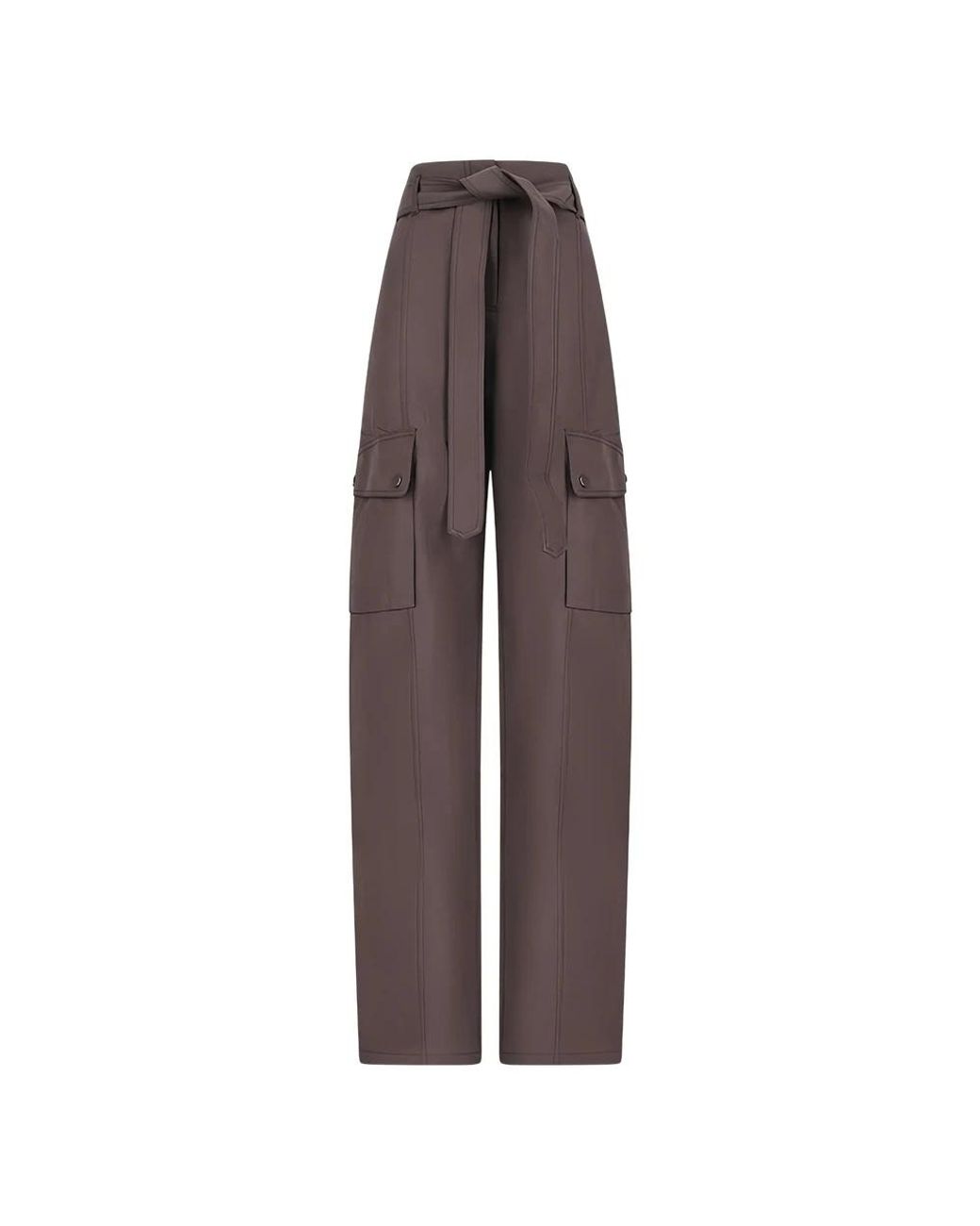 ANDAMANE Brown Straight Trousers