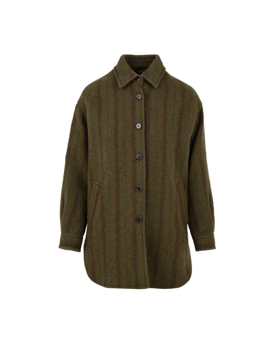 Aspesi Overhemden ,Groen ,Damesjas Model 1207 L532 21237 Militare in het Green