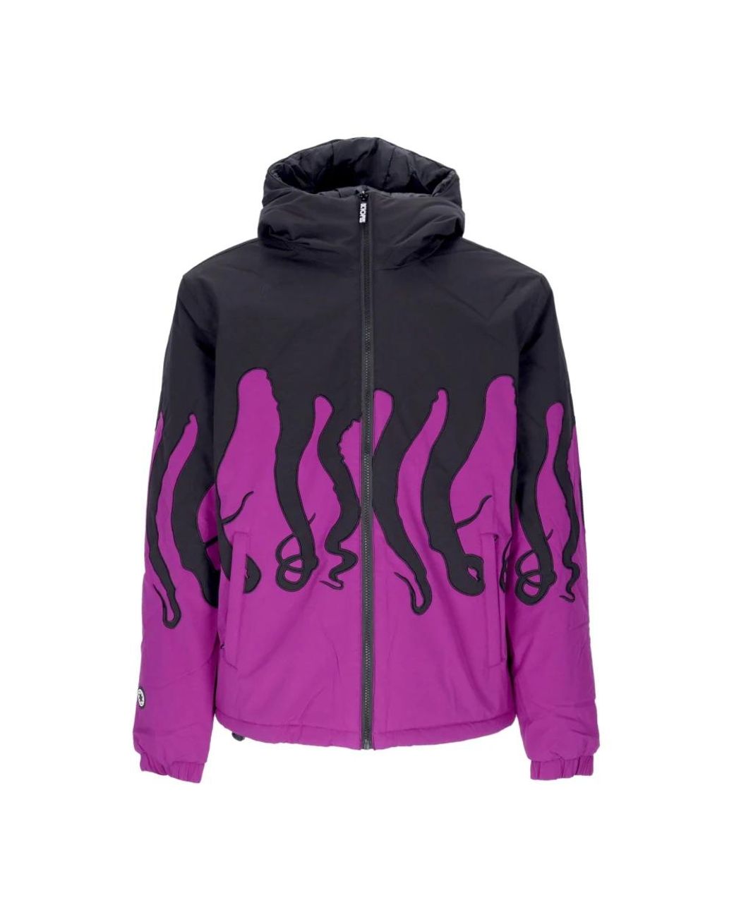 Octopus Jassen ,Veelkleurig ,Polyester Paarse Laag Puffer Jas in het Purple voor heren