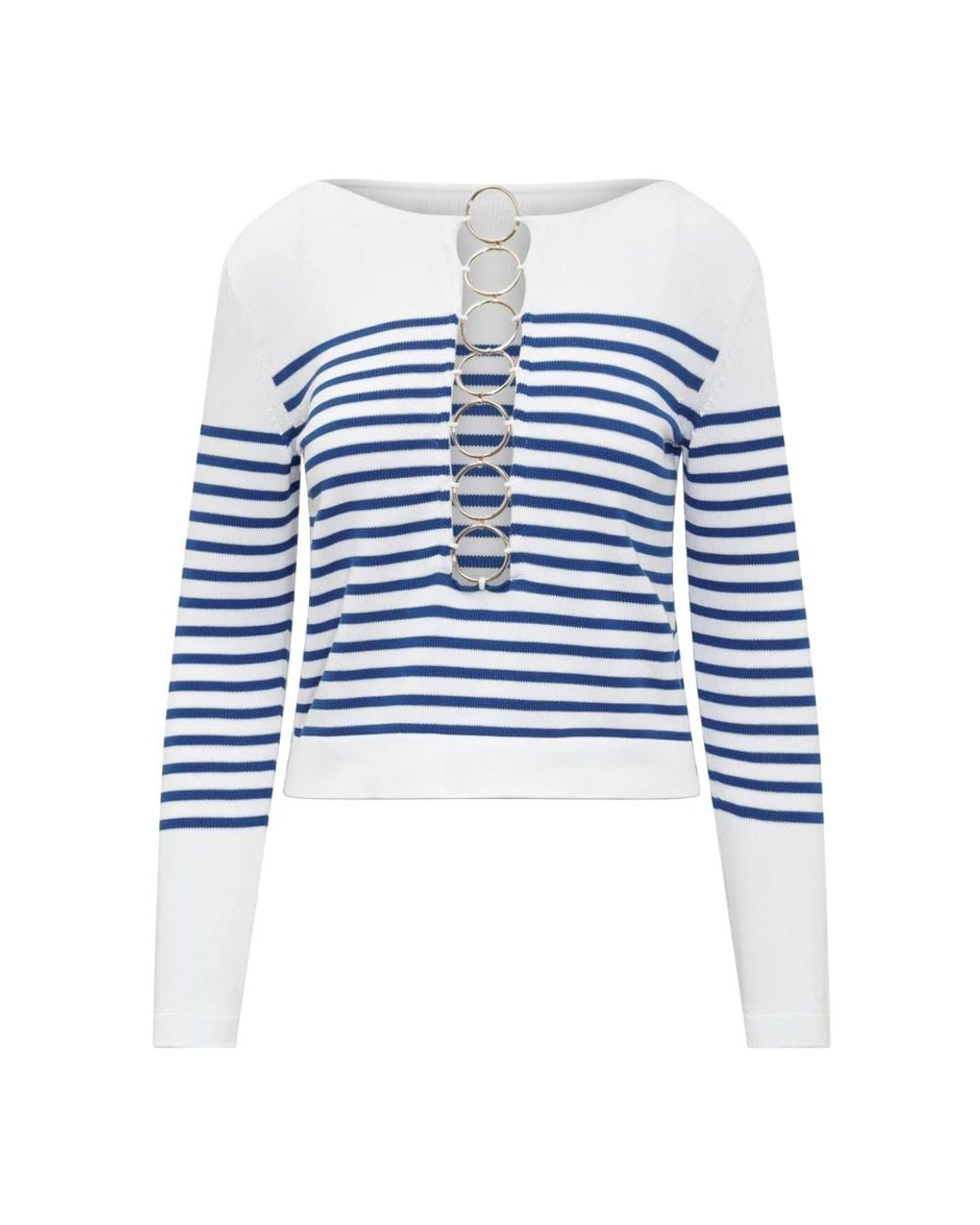 Seafarer Blue Round-Neck Knitwear