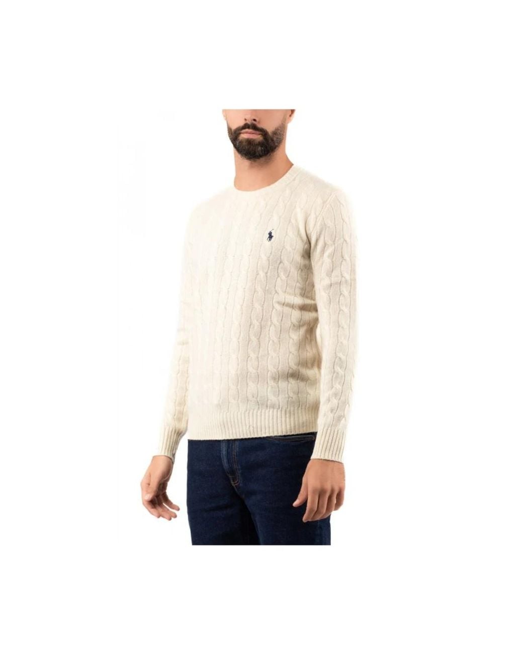Ralph Lauren White Round-Neck Knitwear for men