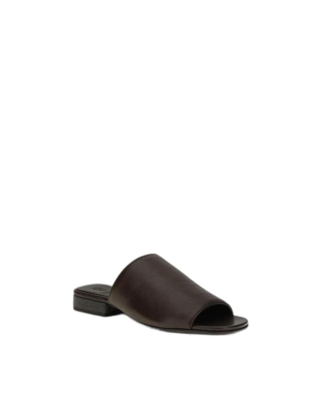 Brunello Cucinelli Brown Sliders