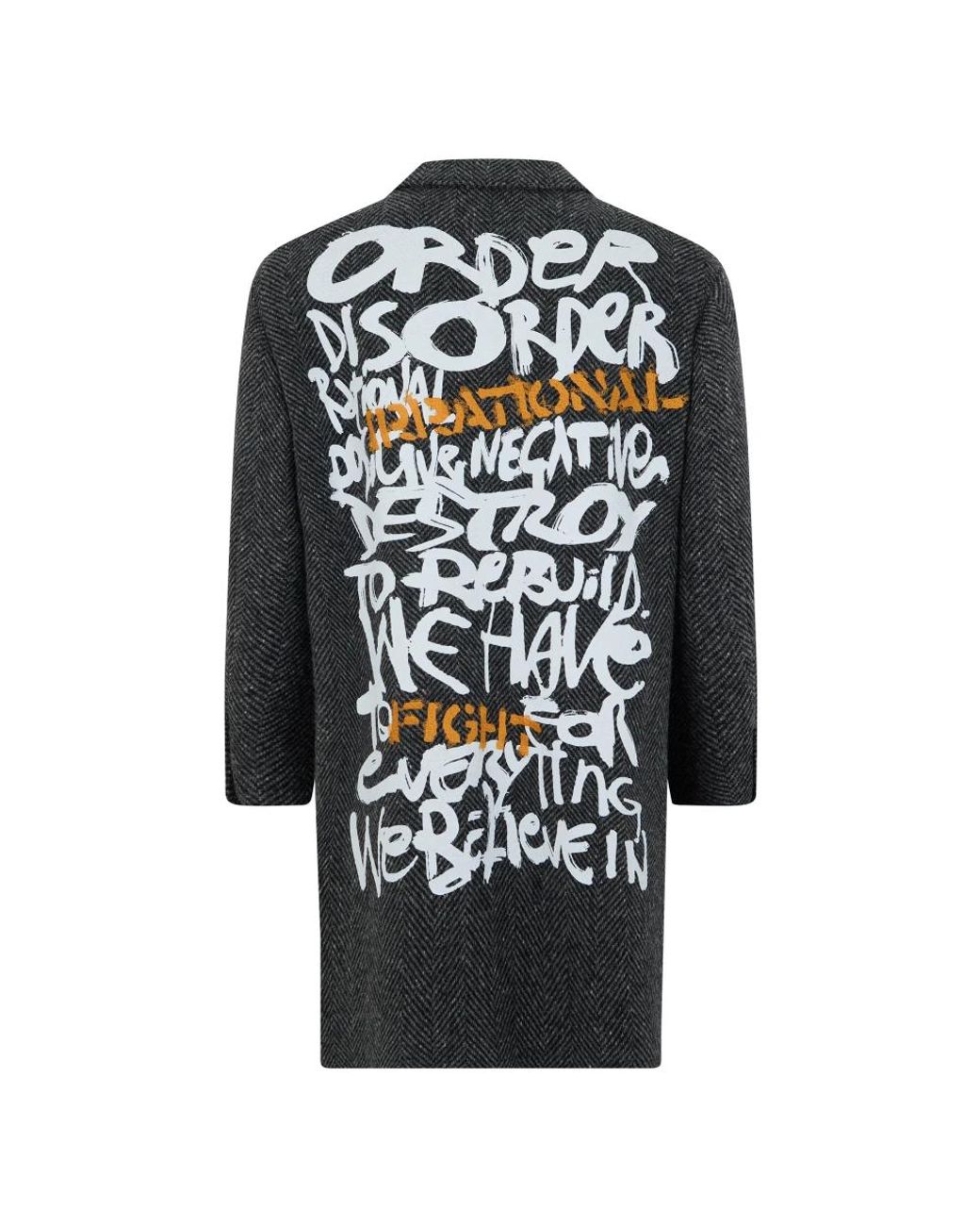 Moschino Black Single-Breasted Coats for men