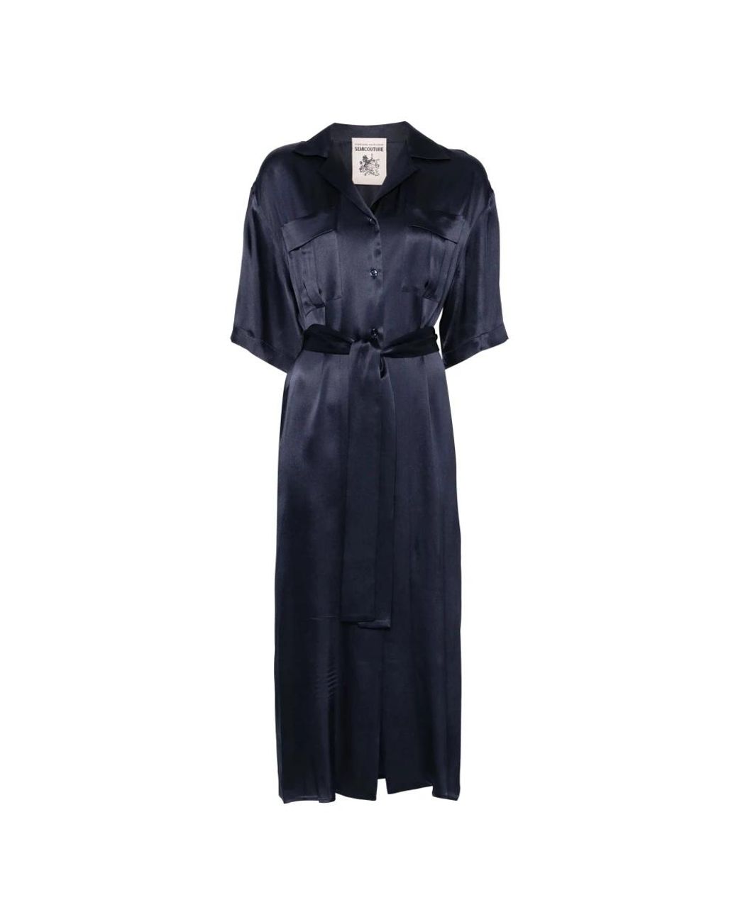 Semicouture Blue Midi Dresses