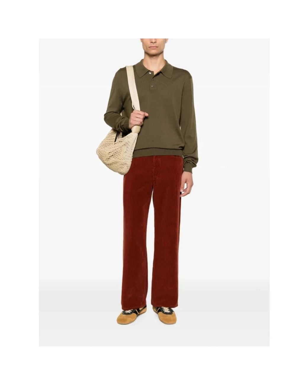 A.P.C. Green Round-Neck Knitwear for men