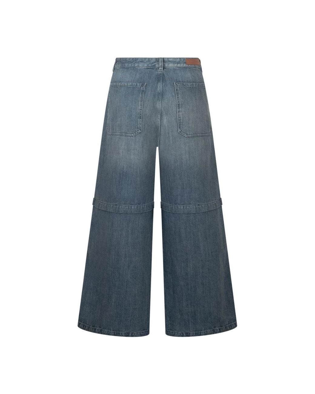 Palm Angels Blue Wide Jeans for men