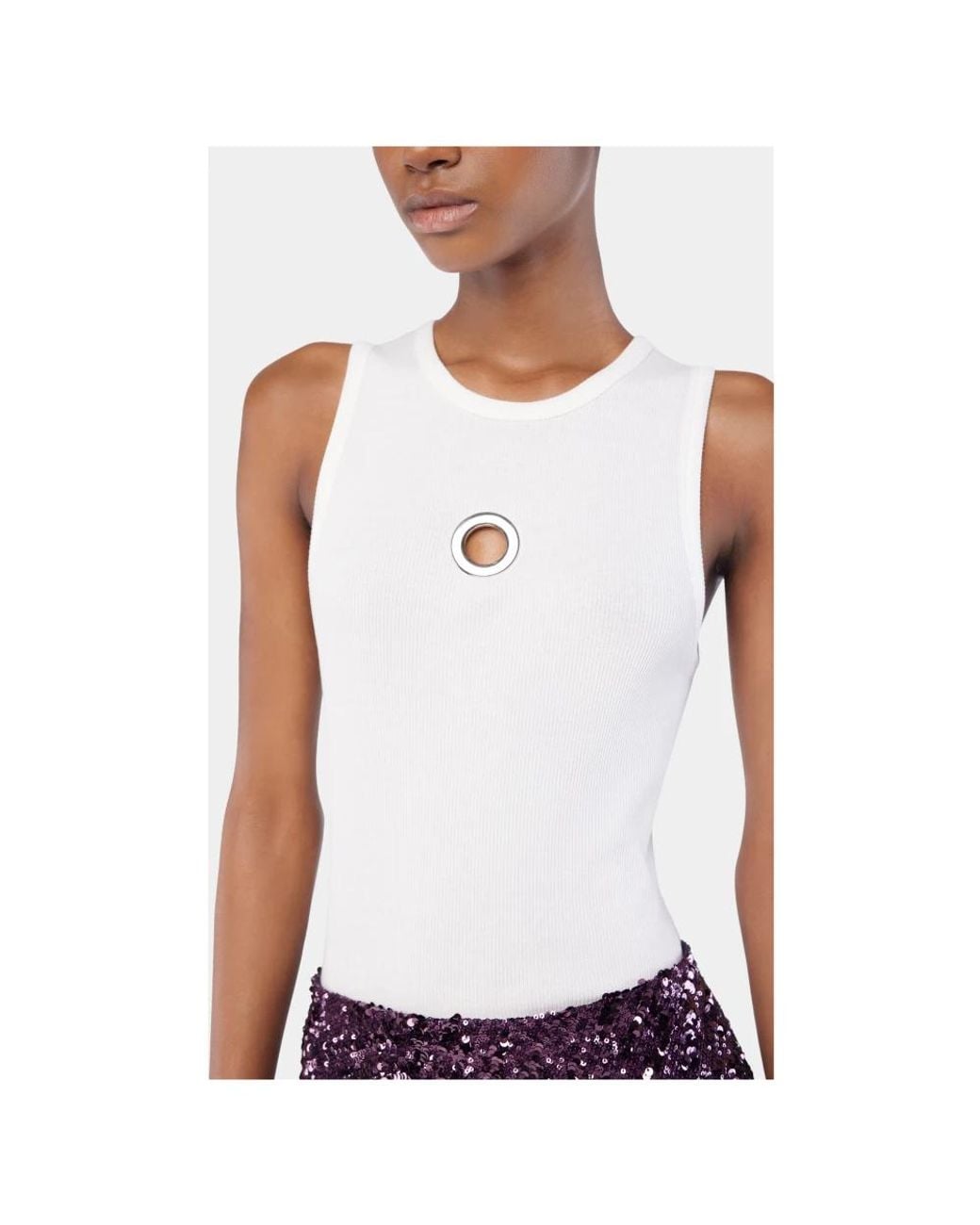 Rabanne White Sleeveless Tops