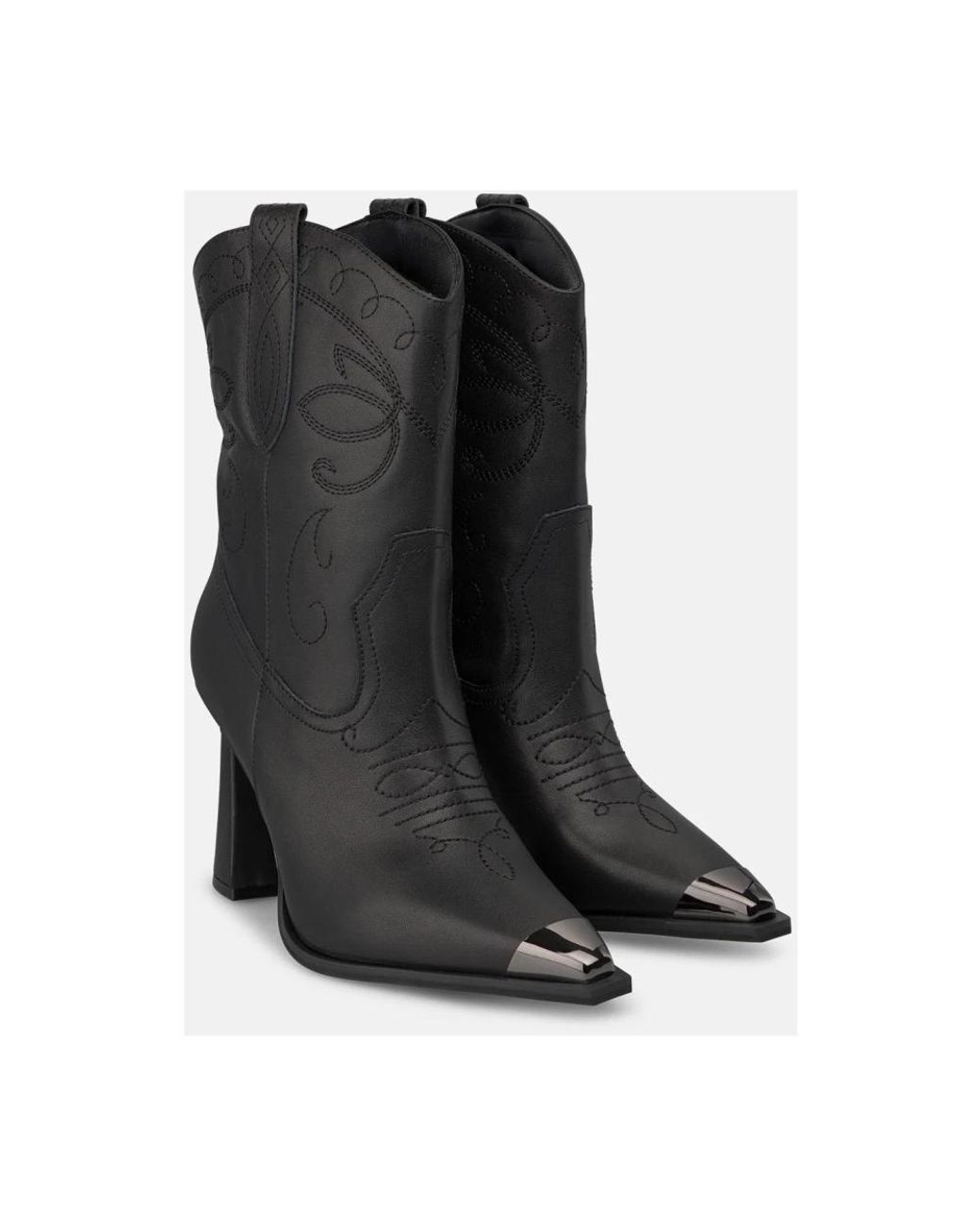 Alma En Pena. Black Cowboy & Biker Boots