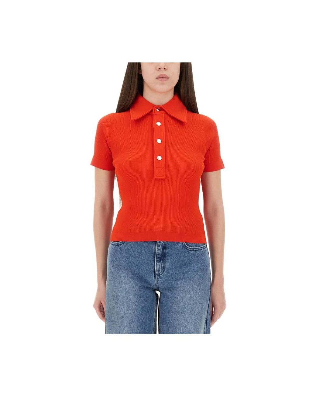 Tory Burch Red Polo Shirts