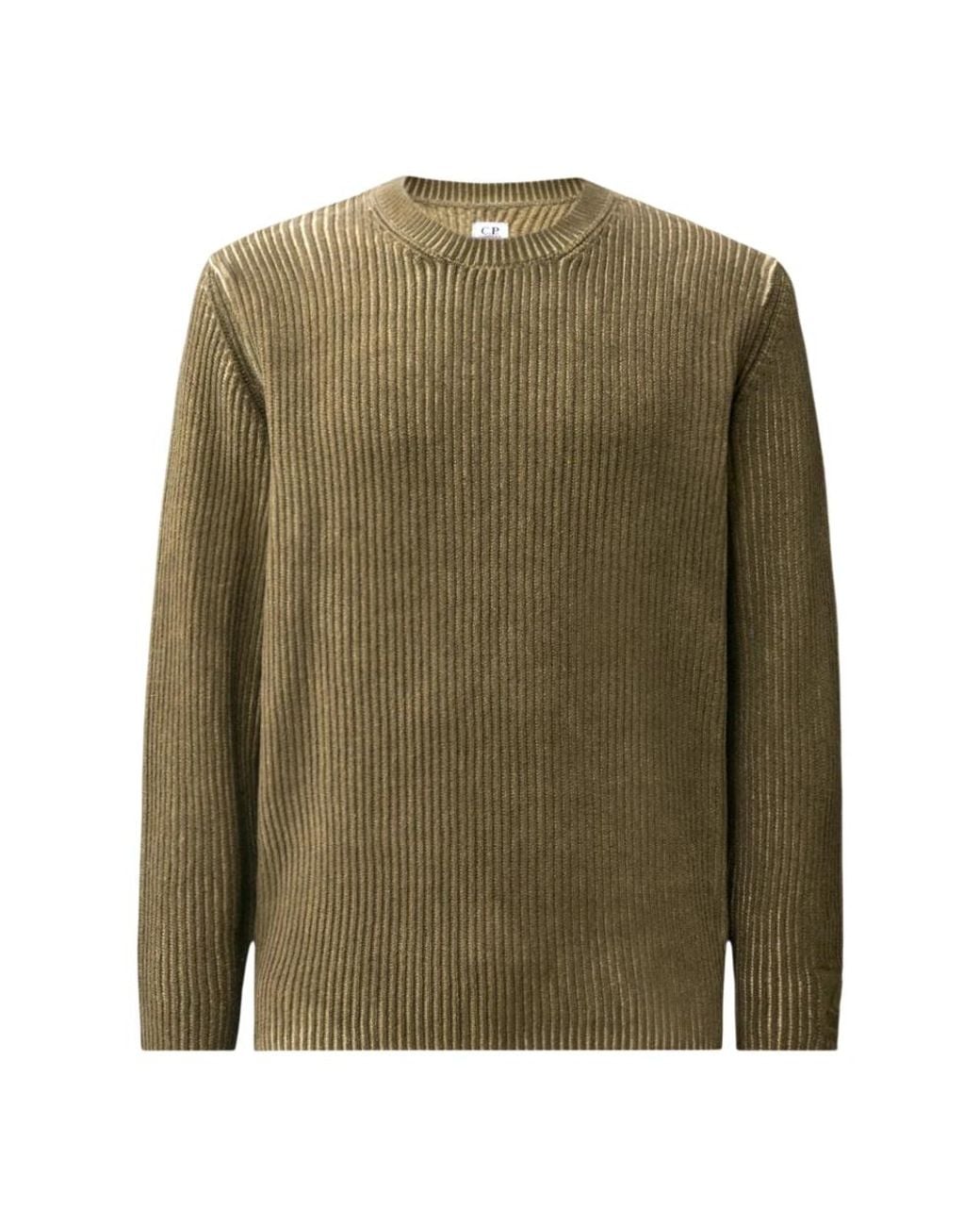 C P Company Green Round-Neck Knitwear for men