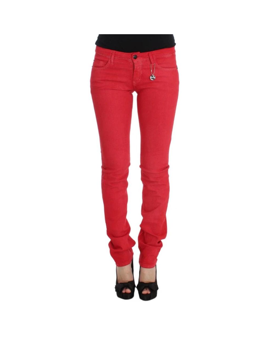 CoSTUME NATIONAL Red Slim Fit Jeans