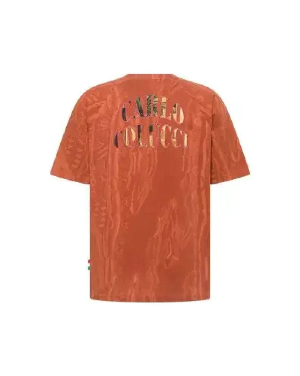 carlo colucci Orange T-Shirts for men