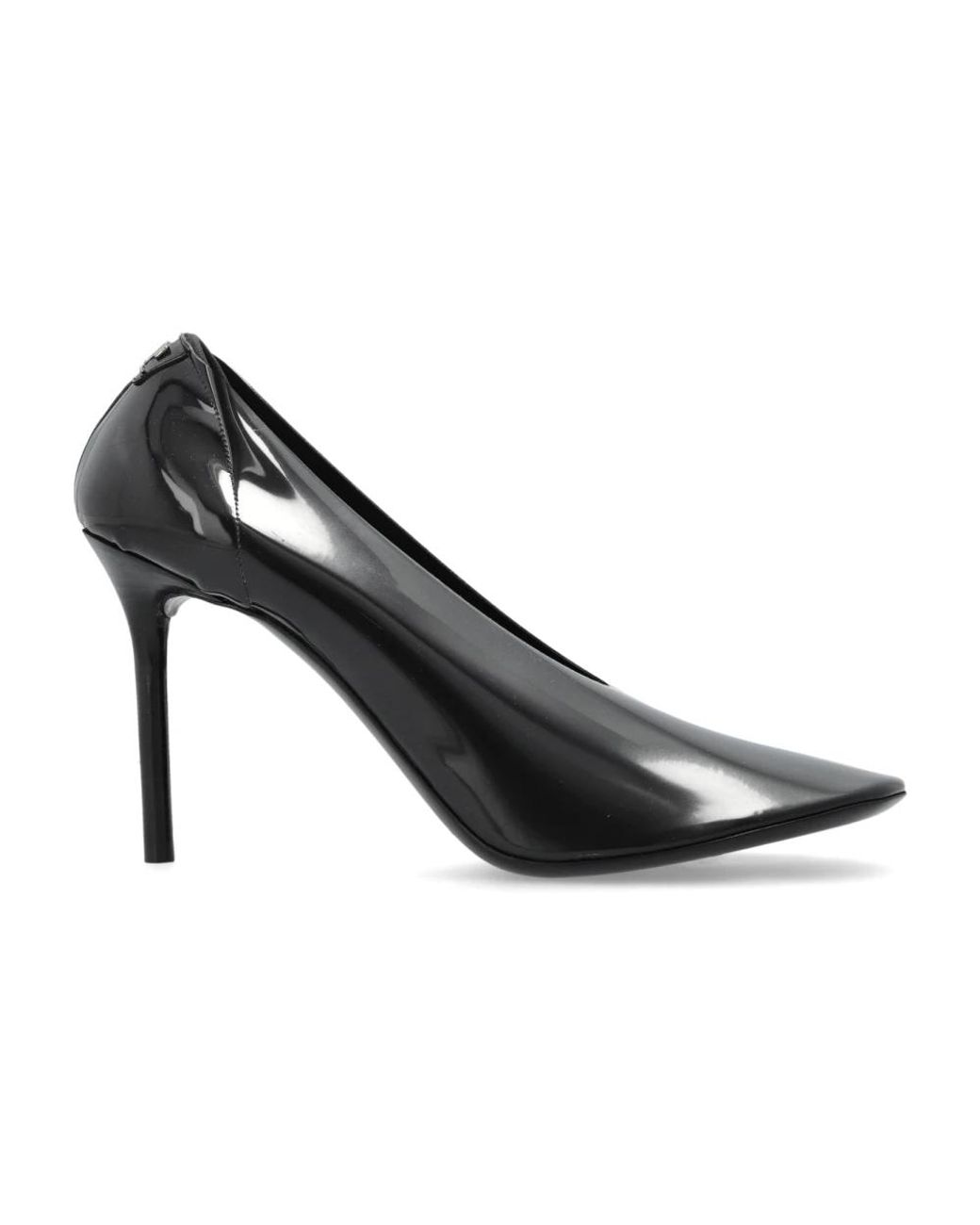 Courreges Black Logo stilettos