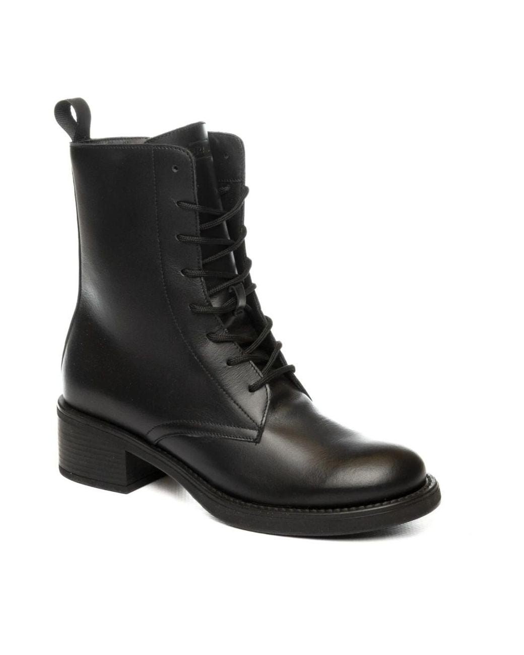 Frau Black Lace-Up Boots
