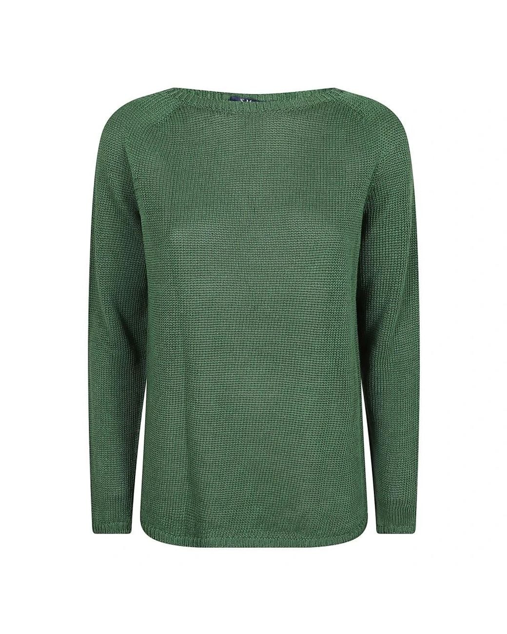 Max Mara Green Round-Neck Knitwear