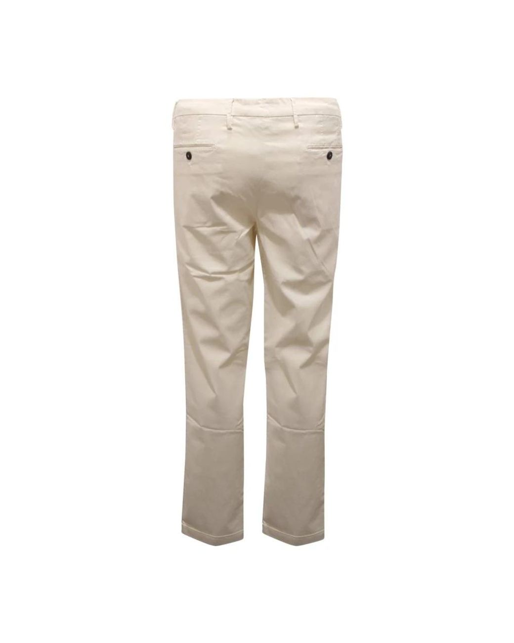 Michael Coal Natural Straight Trousers for men