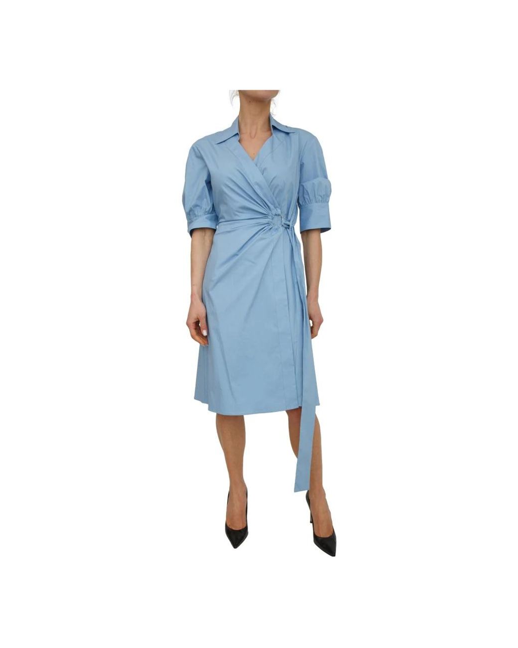 Pinko Blue Wrap Dresses